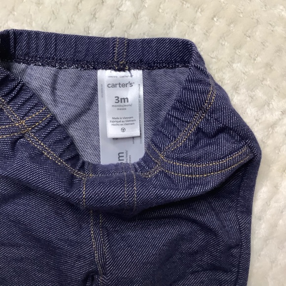 Carters Jean Look Leggings 3 month 3M - Picture 2 of 5